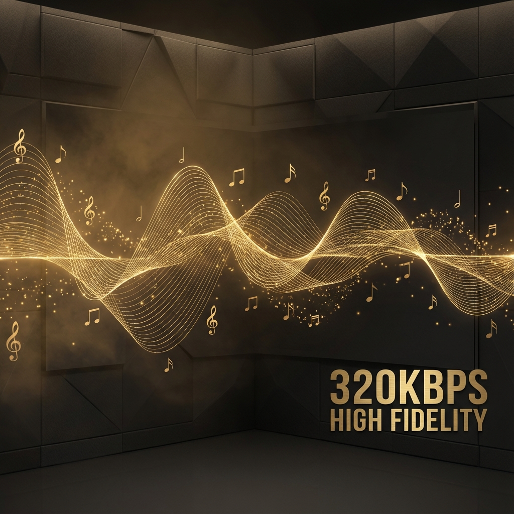 High Quality Audio 320kbps Illustration